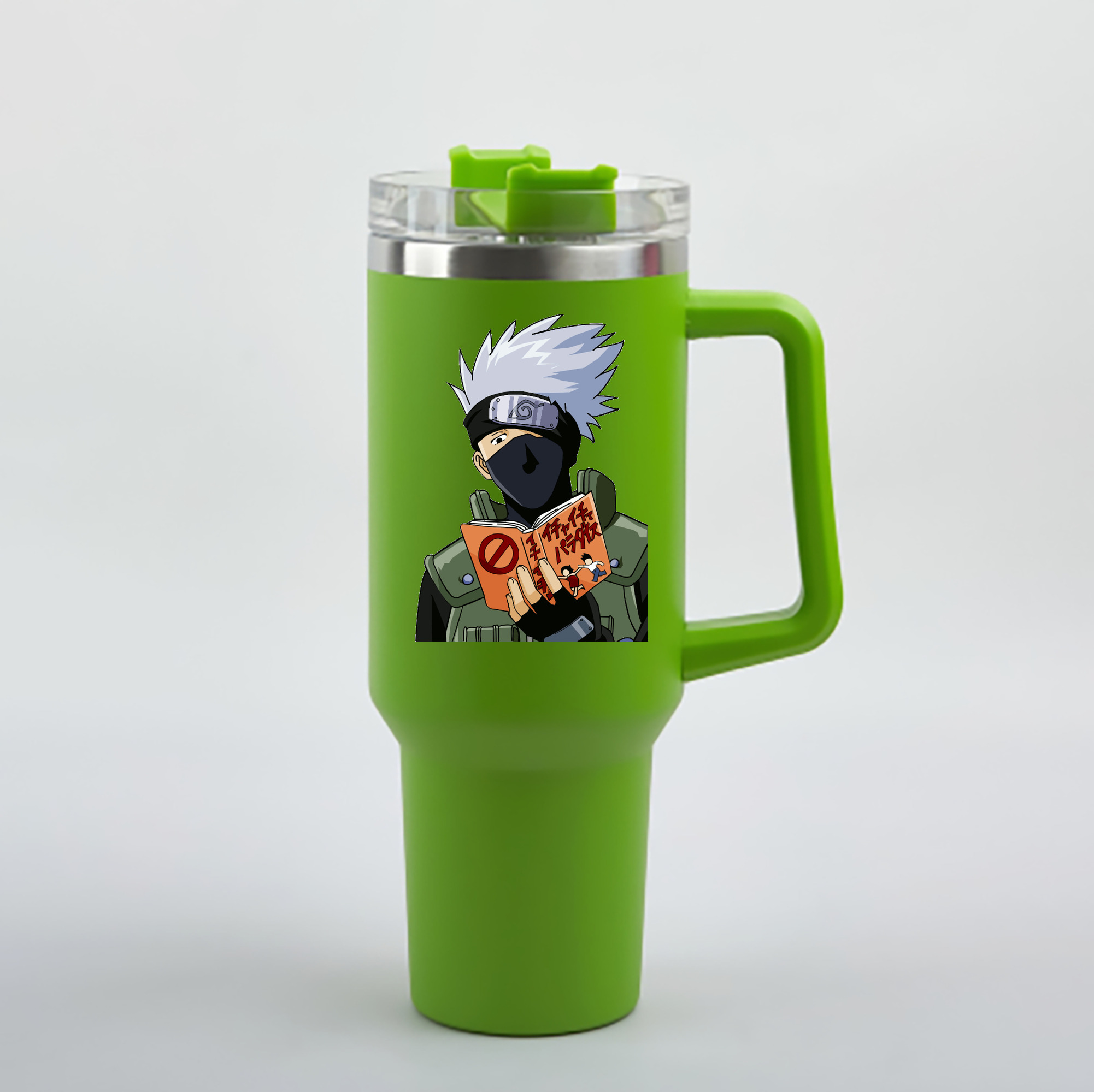 （画像用） NARUTO -ナルト- はたけ カカシ Hatake Kakashi 1200mL車用タンブラー - クリスタルステッカー（プラスチックストロー付き）